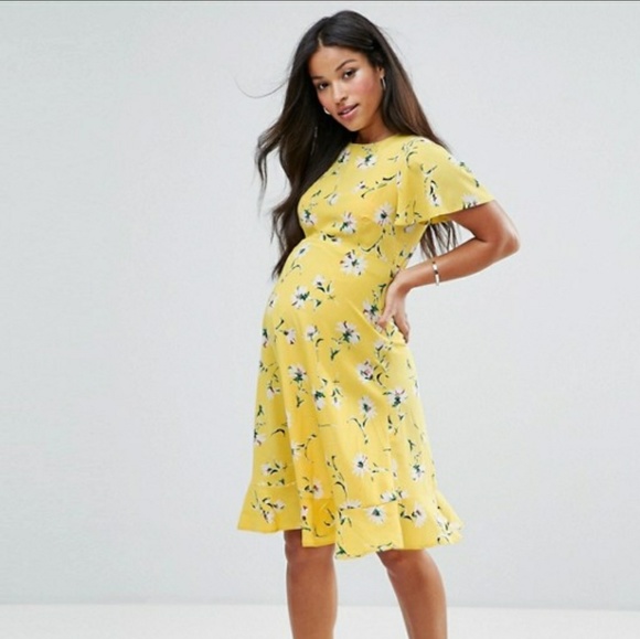ASOS Queen Bee Maternity Floral Tea Dress